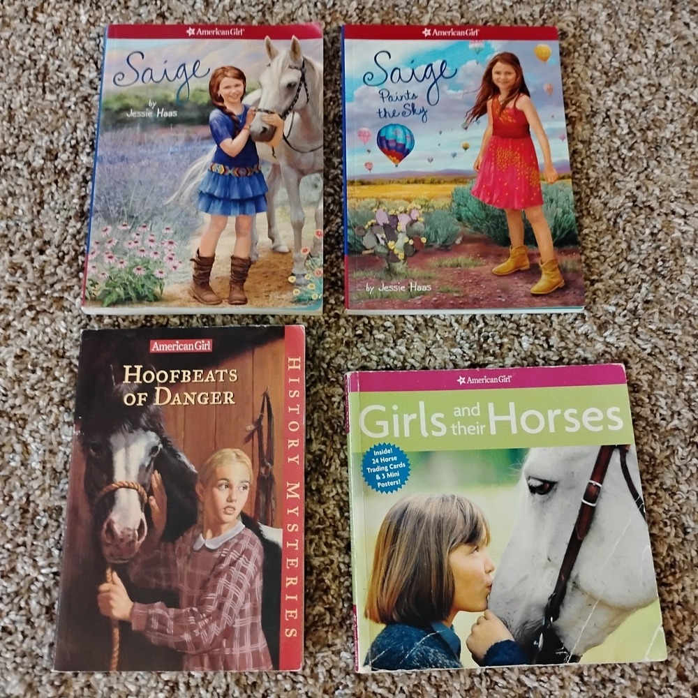 American Girl‎ Books Saige 1 And 2 Mystery Hoofbeats Of Danger Girls And Horses